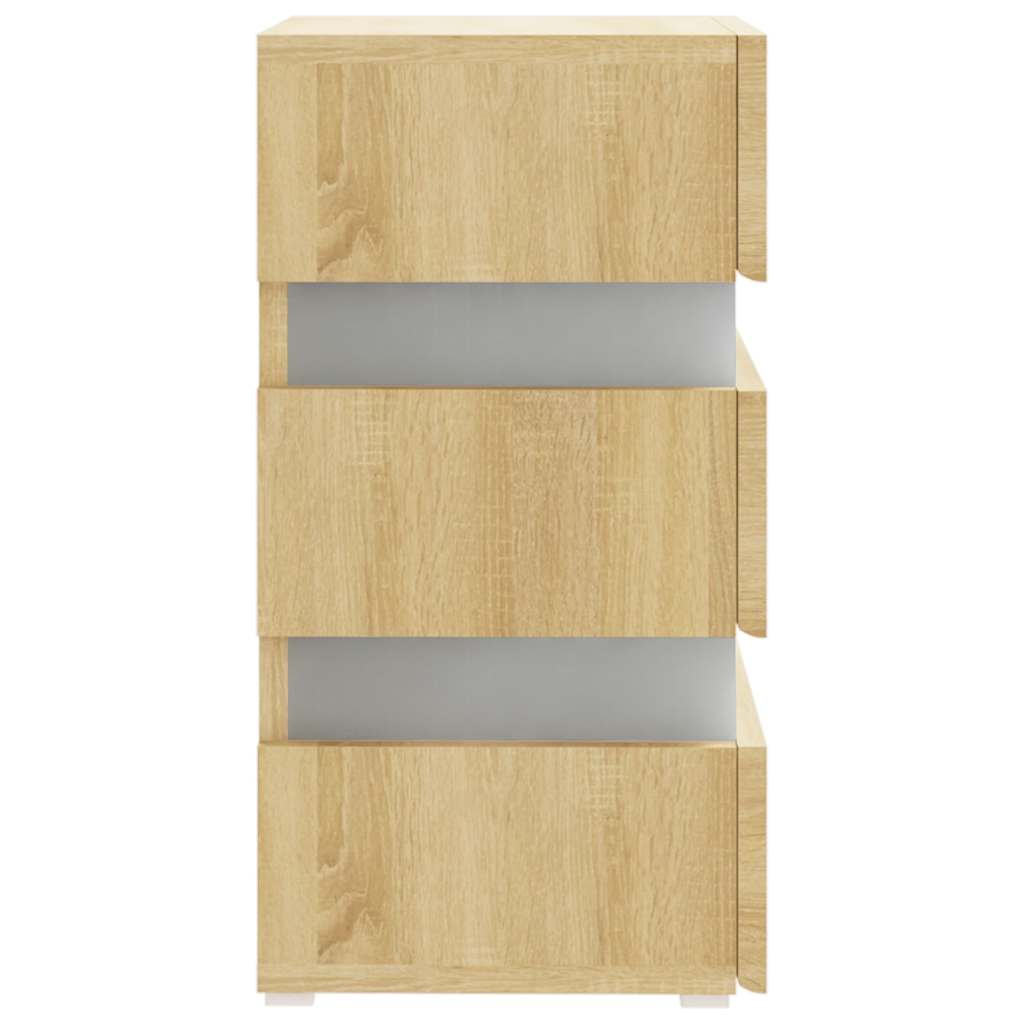 Nattbord Sengbord Sonoma Eik LED 45x35x67 cm