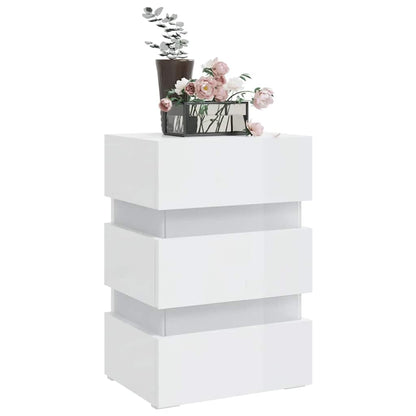 Nattbord Sengbord Høyglans Hvit 45x35x67 cm