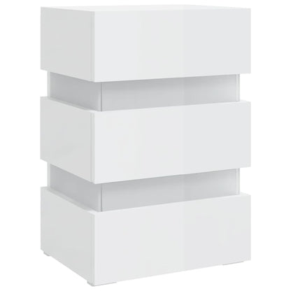 Nattbord Sengbord Høyglans Hvit 45x35x67 cm
