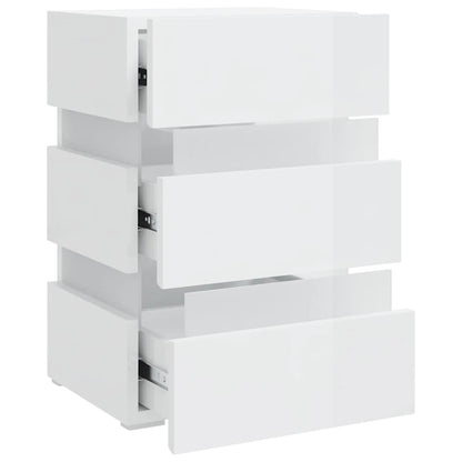 Nattbord Sengbord Høyglans Hvit 45x35x67 cm
