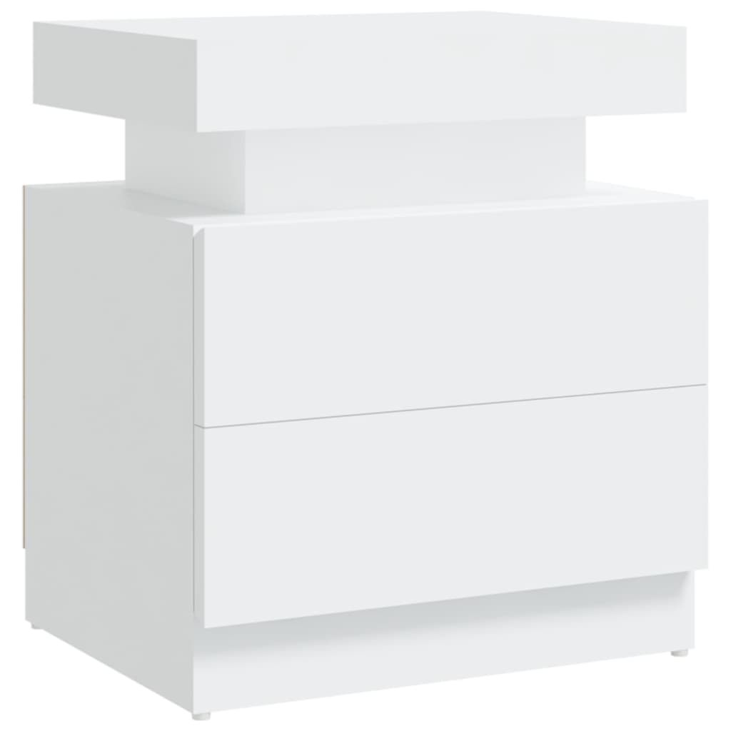 Nattbord Sengbord Hvit 45x35x52 cm