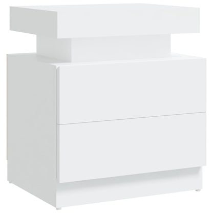Nattbord Sengbord Hvit 45x35x52 cm