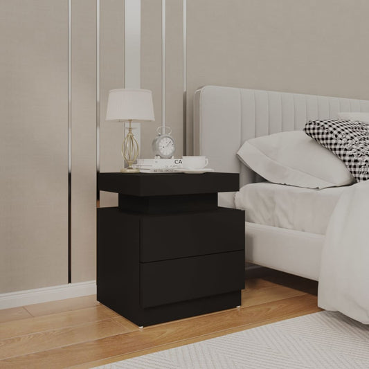 Nattbord Sengbord Svart 45x35x52 cm