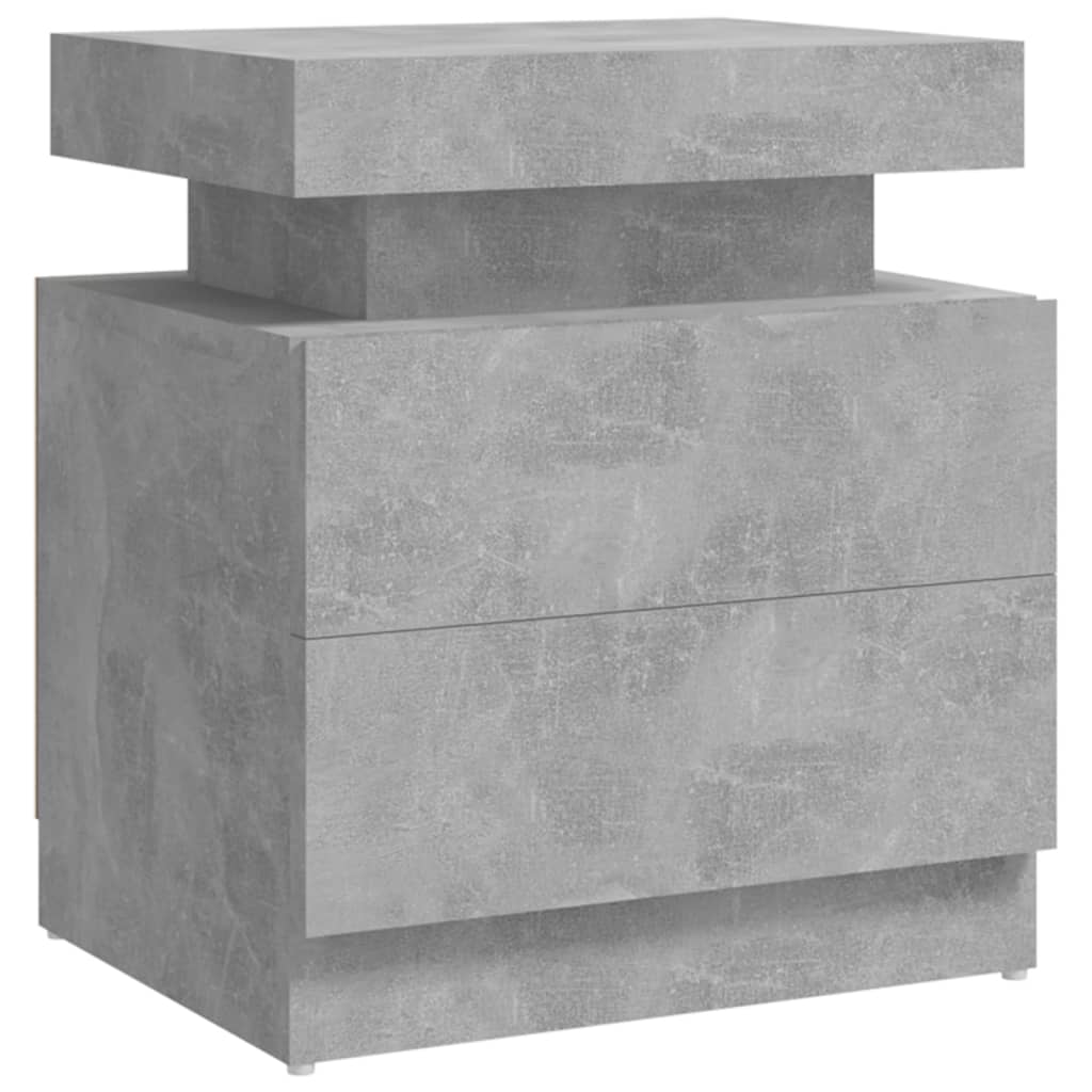 Nattbord Sengbord Betonggrå 45x35x52 cm