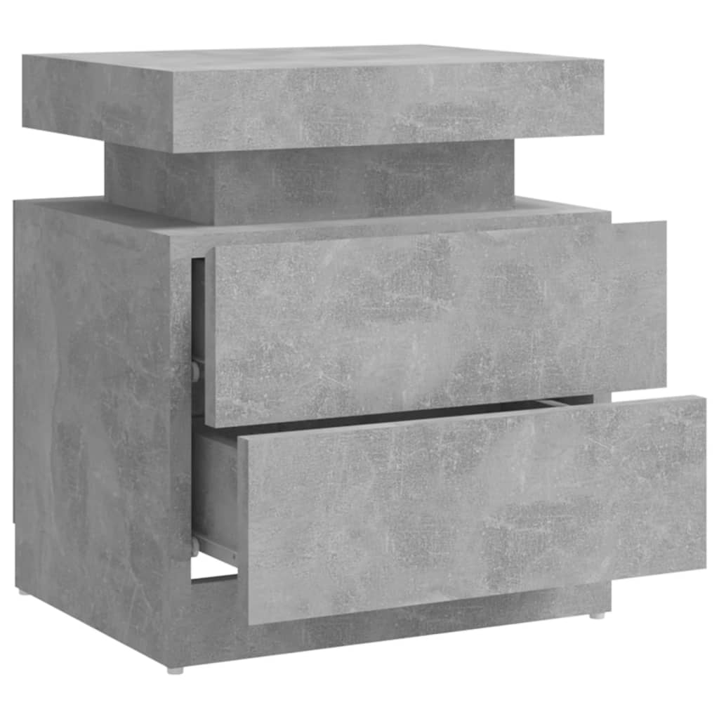 Nattbord Sengbord Betonggrå 45x35x52 cm