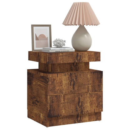 Nattbord Sengbord Røkt Eik 45x35x52 cm