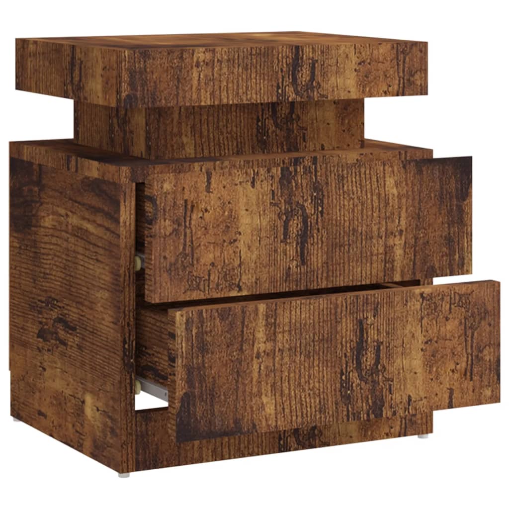 Nattbord Sengbord Røkt Eik 45x35x52 cm