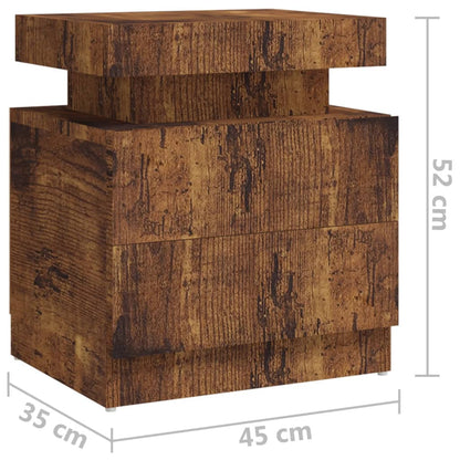 Nattbord Sengbord Røkt Eik 45x35x52 cm