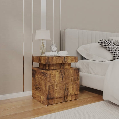 Nattbord Sengbord Røkt Eik 45x35x52 cm
