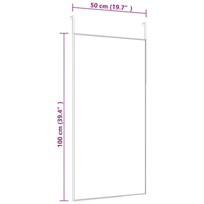 Veggspeil Dørspeil Svart 50x100 cm glass og aluminium
