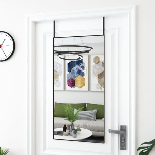 Veggspeil Dørspeil Svart 50x100 cm glass og aluminium