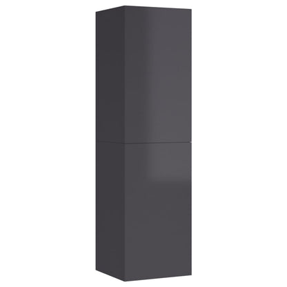 TV-Møbel Høyglans Grå TV-benk 2 30,5x30x110 cm sponplate