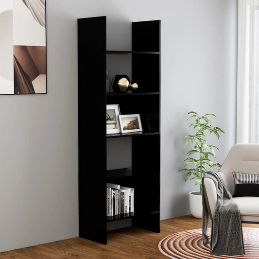 Bokhylle Svart 60x35x180 cm