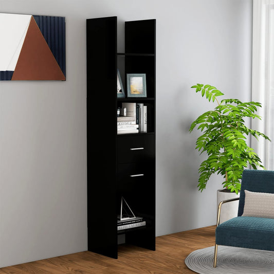 Bokhylle Svart 40x35x180 cm