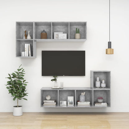TV-Møbel Betonggrå TV-benk 37x37x142,5 cm