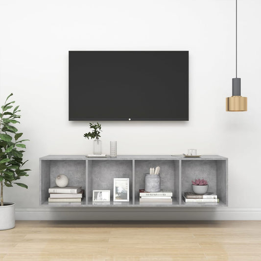 TV-Møbel Betonggrå TV-benk 37x37x142,5 cm