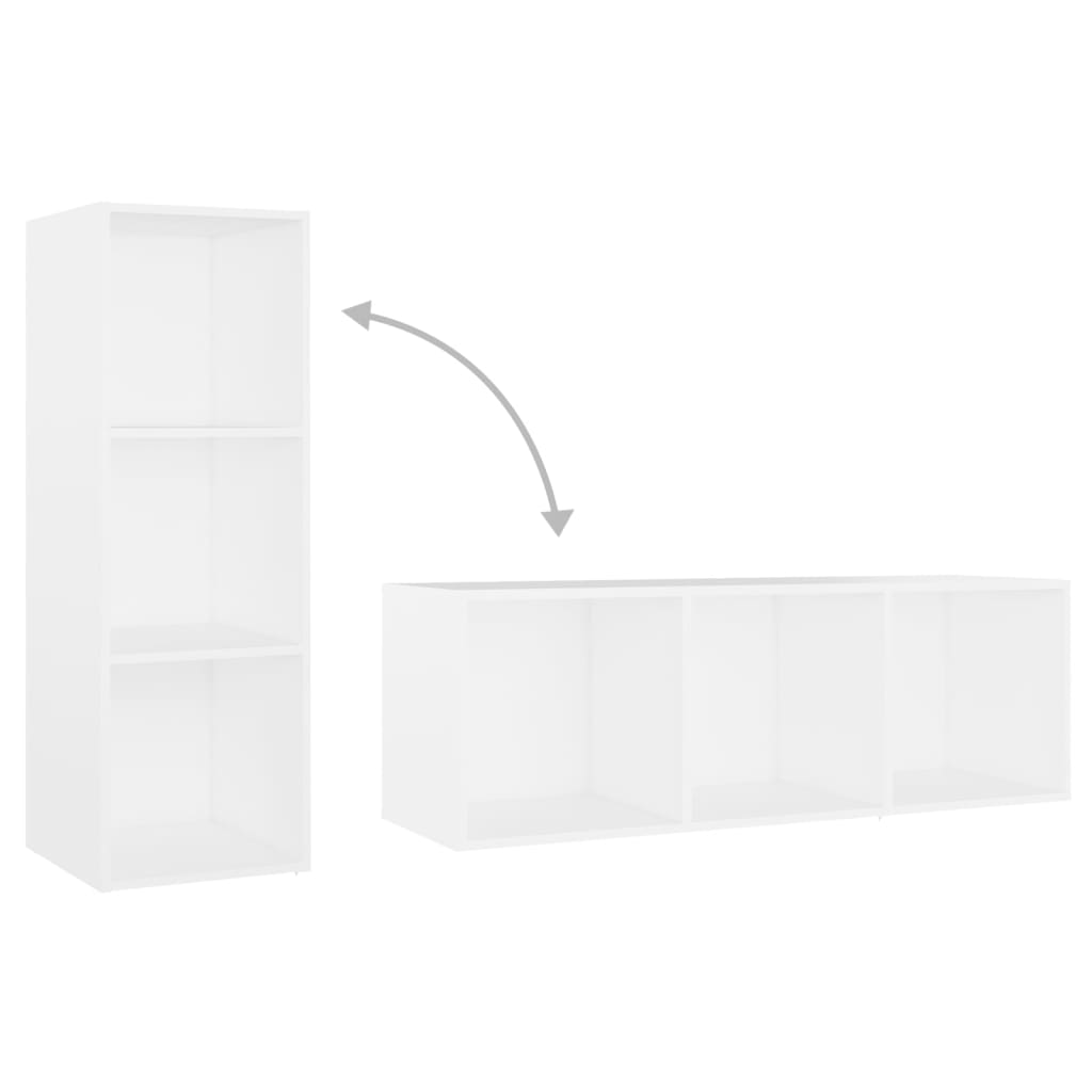 TV-Møbel Hvit TV-benk 107x35x37 cm