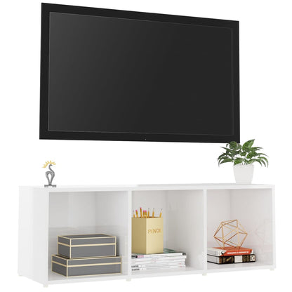 TV-Møbel Høyglans Hvit TV-benk 107x35x37 cm