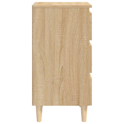Nattbord Sengbord Sonoma Eik med ben i heltre 40x35x69 cm