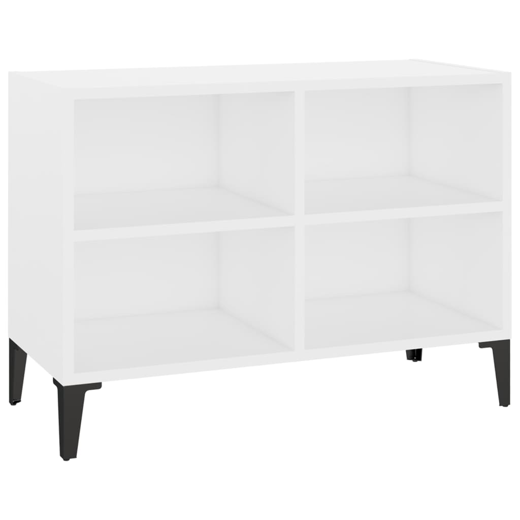 TV-Møbel Hvit Tv-benk med metallben 69,5x30x50 cm