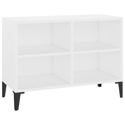 TV-Møbel Hvit Tv-benk med metallben 69,5x30x50 cm