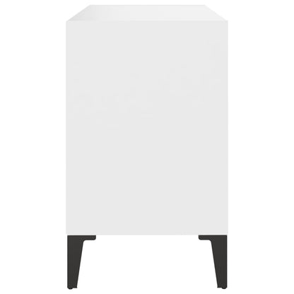 TV-Møbel Hvit Tv-benk med metallben 69,5x30x50 cm