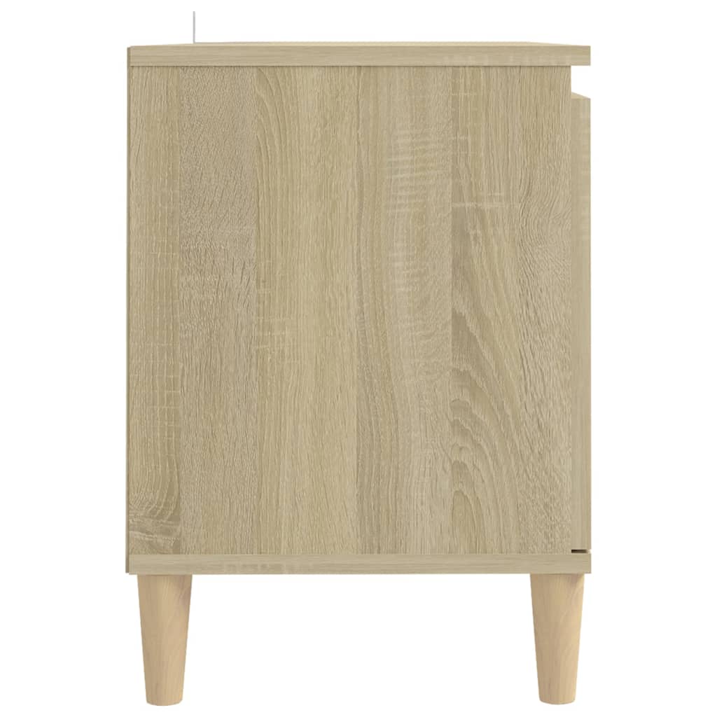 TV-Møbel Sonoma Eik TV-benk med ben i heltre 103,5x35x50 cm