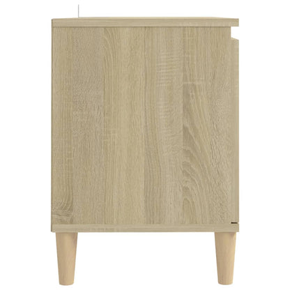 TV-Møbel Sonoma Eik TV-benk med ben i heltre 103,5x35x50 cm