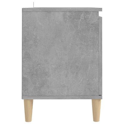 TV-Møbel Betonggrå TV-benk med ben i heltre 103,5x35x50 cm