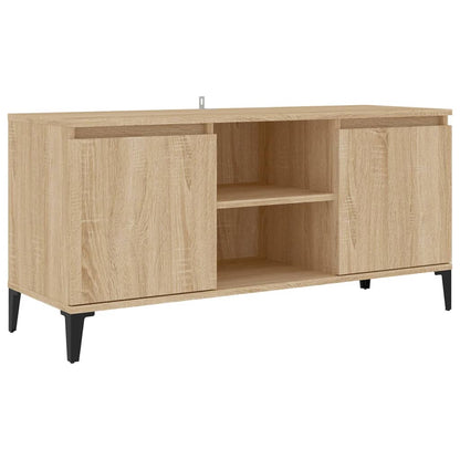 TV-Møbel Sonoma Eik TV-benk med metallben 103,5x35x50 cm