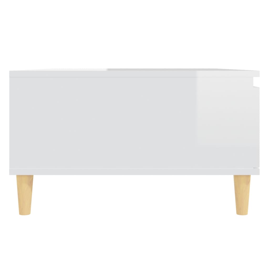 Salongbord Sofabord Høyglans Hvit 90x60x35 cm