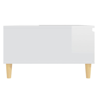 Salongbord Sofabord Høyglans Hvit 90x60x35 cm