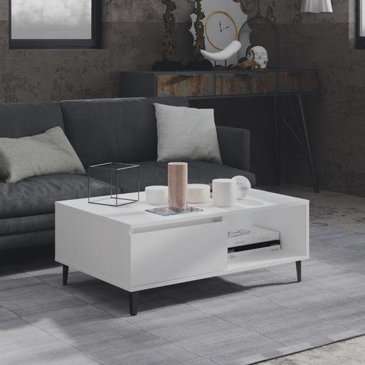 Salongbord Sofabord Hvit 90x60x35 cm
