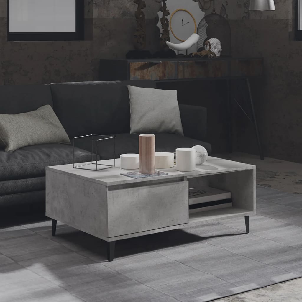 Salongbord Sofabord Betonggrå 90x60x35 cm