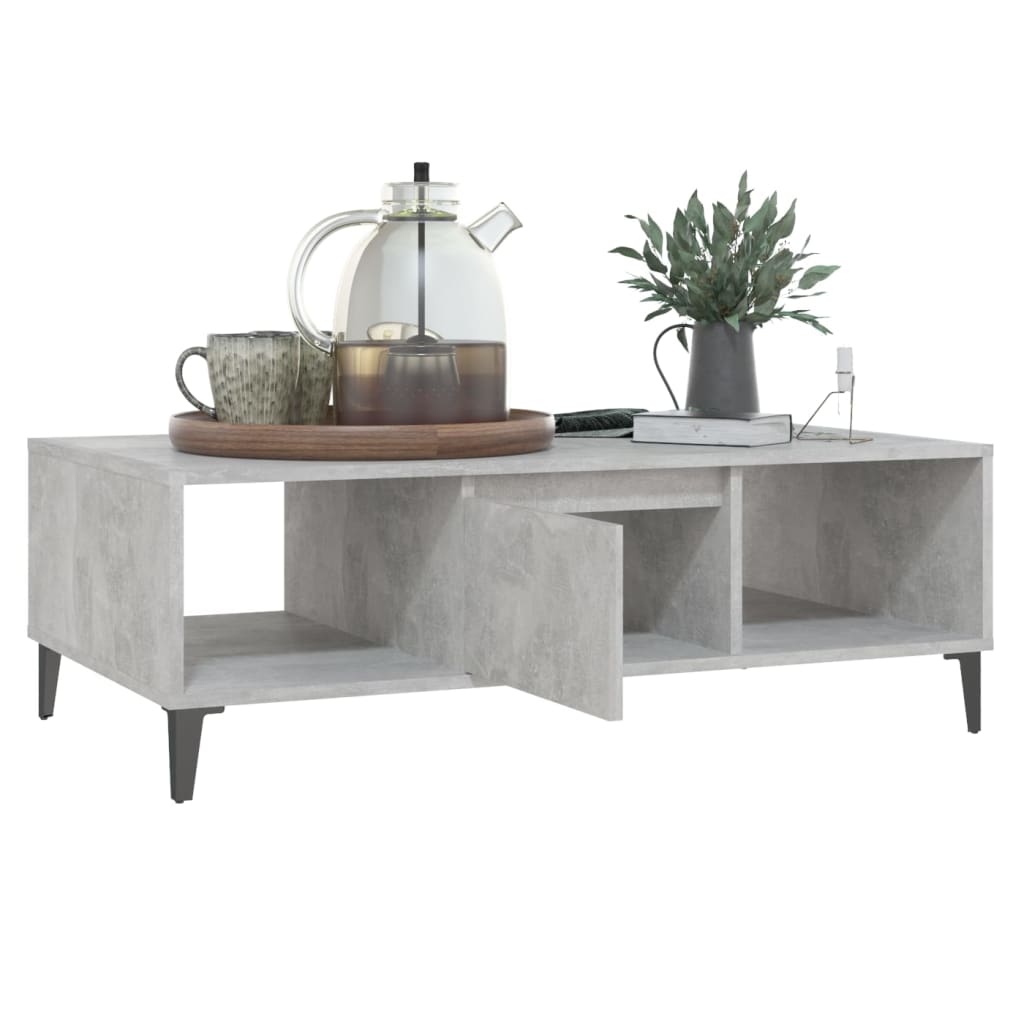 Salongbord Sofabord Betonggrå 103,5x60x35 cm