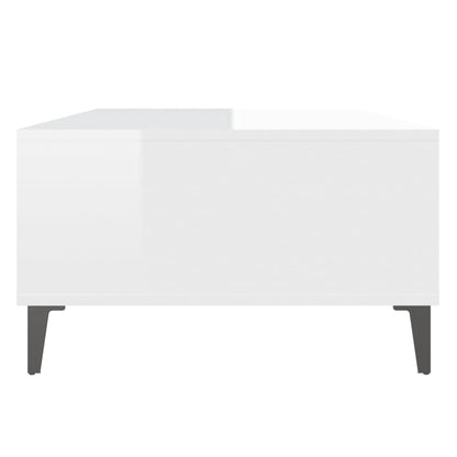 Salongbord Sofabord Høyglans Hvit 103,5x60x35 cm