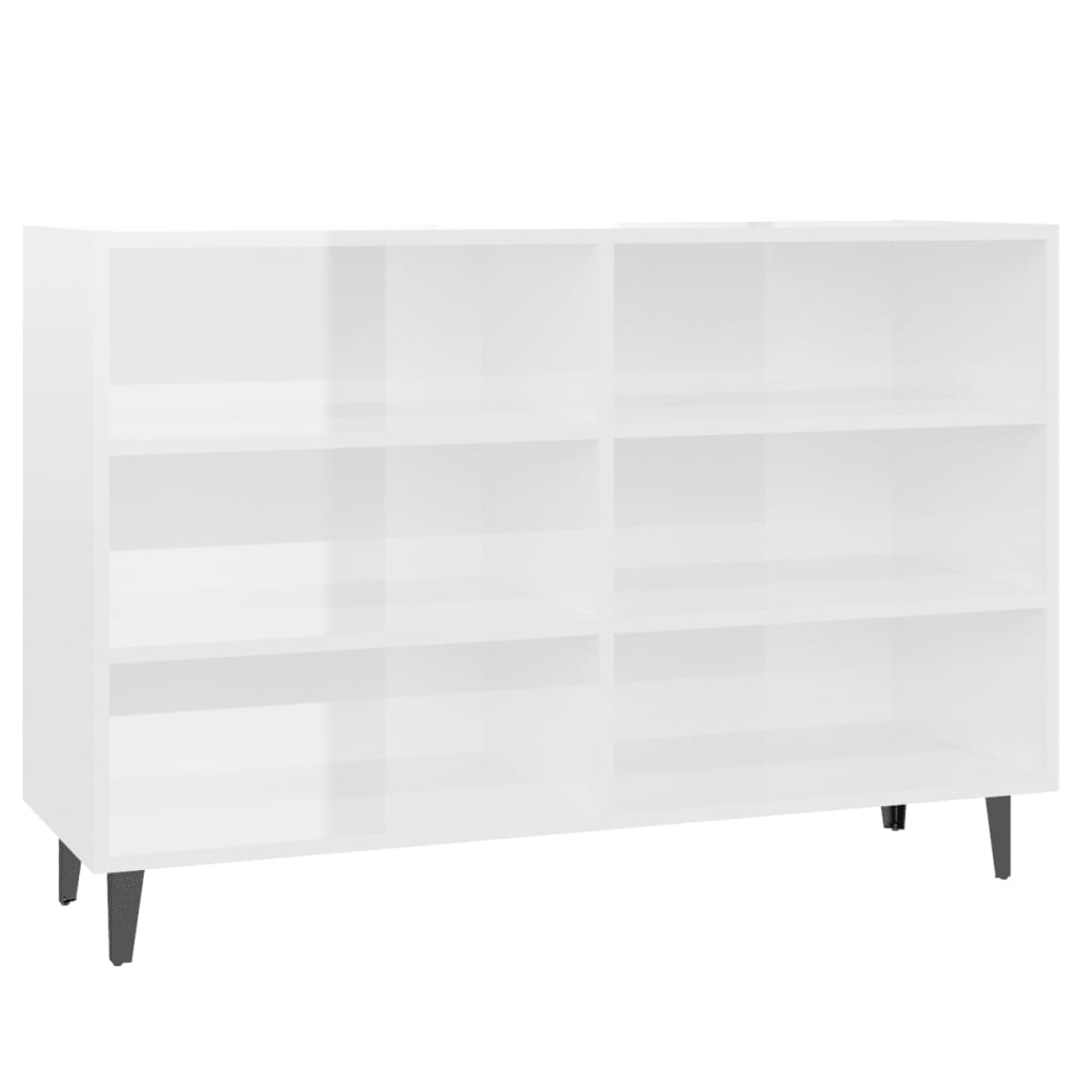 Skjenk Høyglans Hvit 103,5x35x70 cm