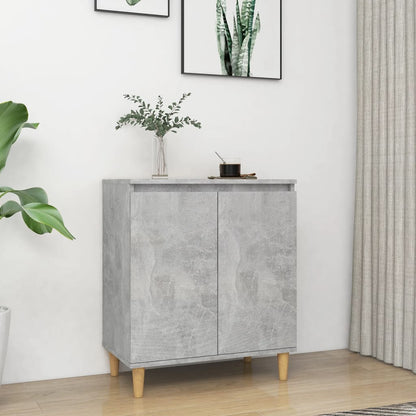 Skjenk Betonggrå med ben i heltre 60x35x70 cm