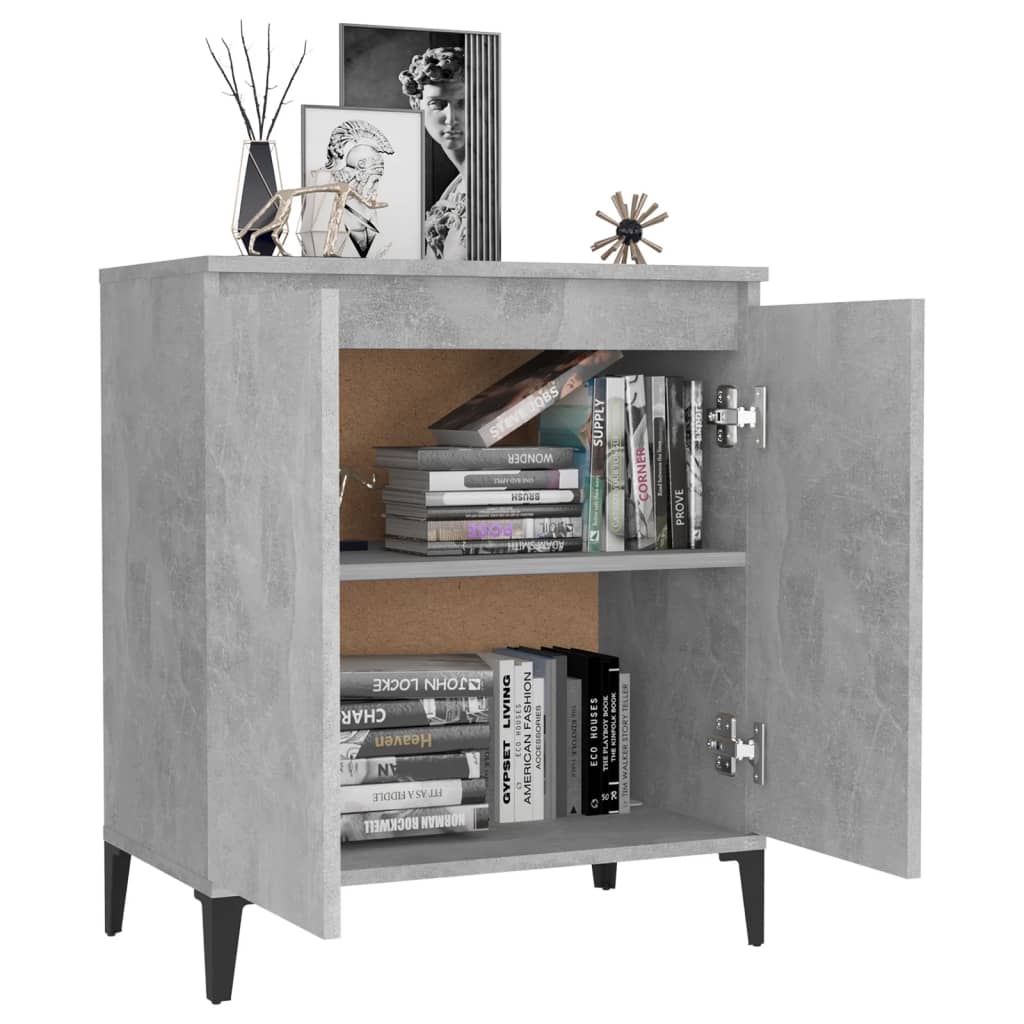 Skjenk betonggrå 60x35x70 cm konstruert tre