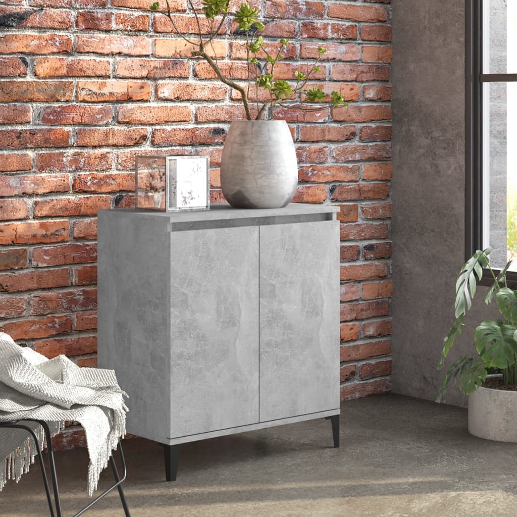Skjenk betonggrå 60x35x70 cm konstruert tre