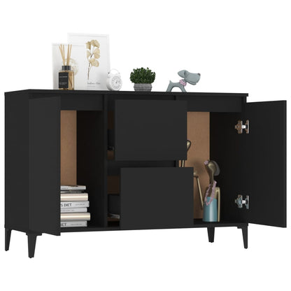 Skjenk Svart Eik 104x35x70 cm