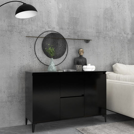 Skjenk Svart Eik 104x35x70 cm