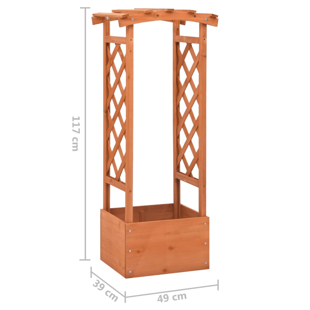Hageespalje Plantekasse Tre bue 49x39x117 cm gran