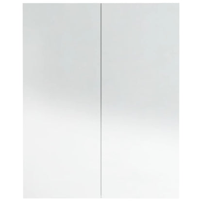 Baderomsspeil Speilskap til bad 60x15x75 cm skinnende Hvit