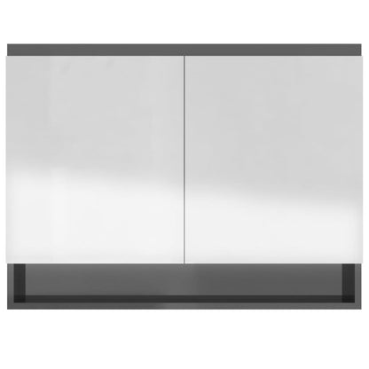 Baderomsspeil Speilskap til bad 80x15x60 cm skinnende grå