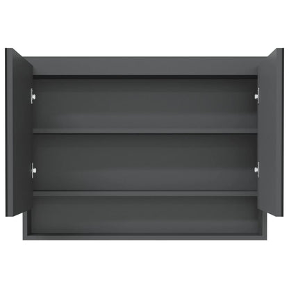 Baderomsspeil Speilskap til bad 80x15x60 cm grå