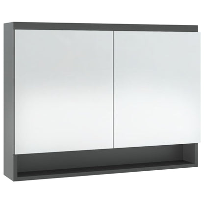 Baderomsspeil Speilskap til bad 80x15x60 cm grå