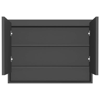 Baderomsspeil Speilskap til bad 80x15x60 cm antrasitt