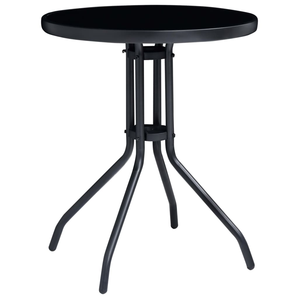Cafésett Bistrogruppe Metall 03 deler aluminium og textilene svart