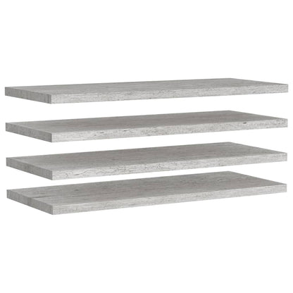 Vegghylle Betonggrå Flytende 4 stk 90x23,5x3,8 cm